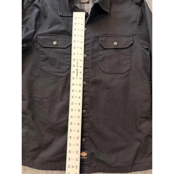 Dickies Skateboarding Mens Lined Shirt Jacket Size M Black Chore Coat Workwear - Picture 4 of 9